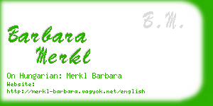 barbara merkl business card